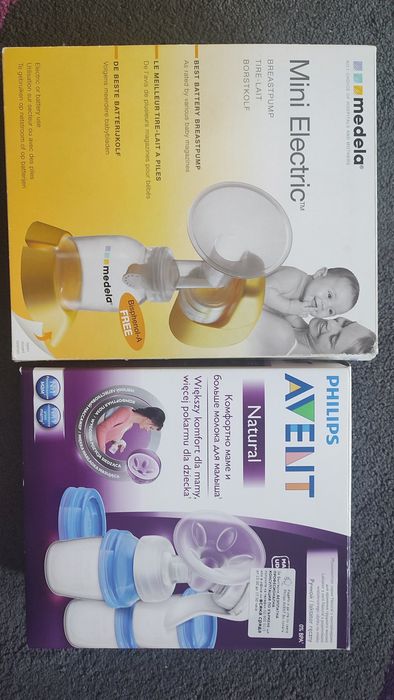 Електрическа помпа за кърма Medela и ръчна помпа Philips Avent