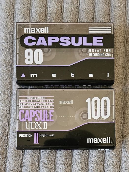2 Casete Audio Maxell Capsule Metal + Chrome Japan 1992