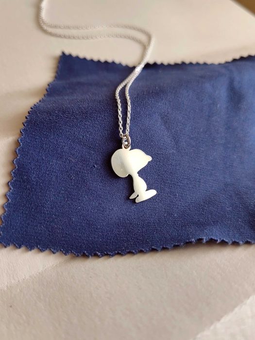 Сребърно детско колие-колие с фигурка на Снупи-колие за детски подарък
