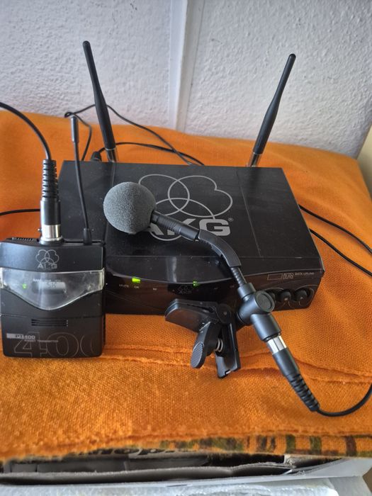 Wirless Akg sr 400 cu microfon akg 516 pt istrument