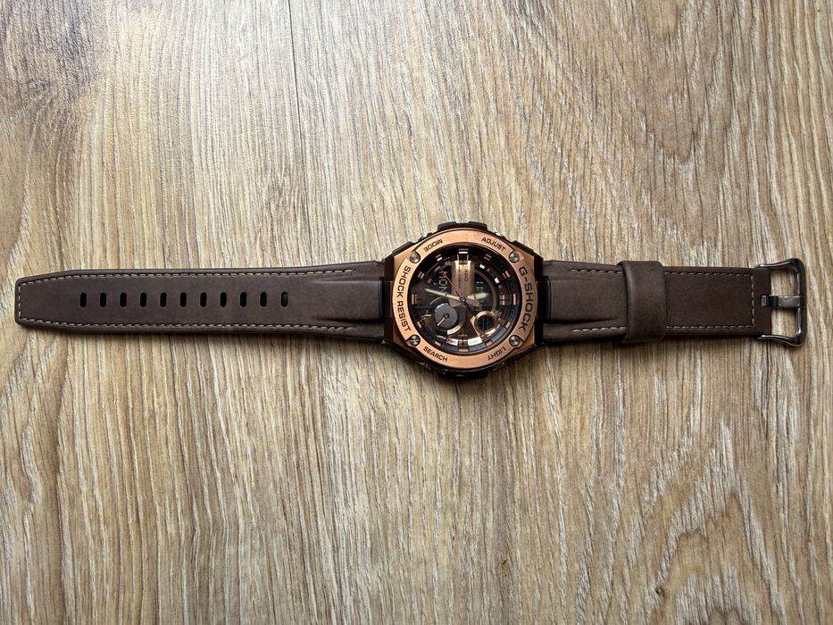 Casio G-Shock GST-210B-4AER Кожена + Гумена Каишка