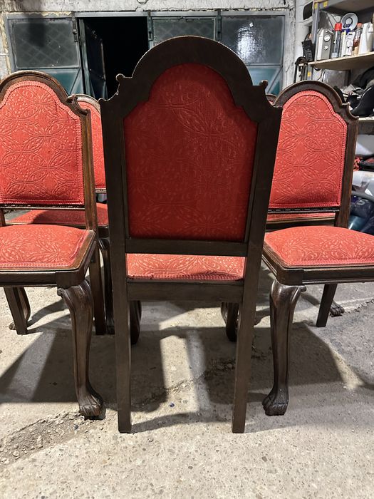 Set 6 scaune tapitate, lemn masiv