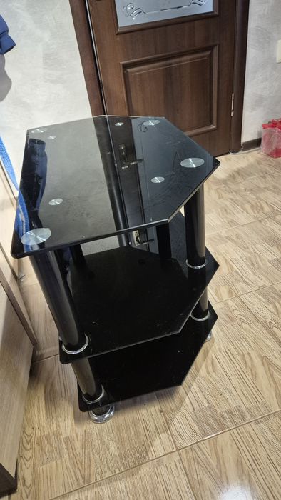 Тв тумба стеклянная. Напольная