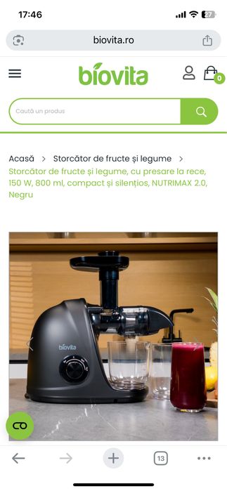 Storcator fructe Biovita nou