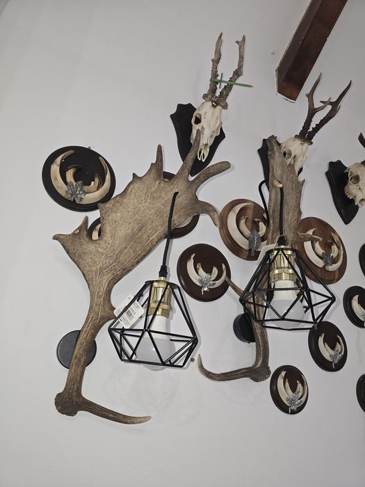 Candelabru aplica din coarne de cerb