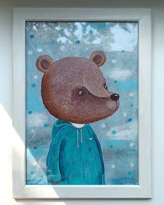 Картины в рамах. Акрил, 30 х 21 см.