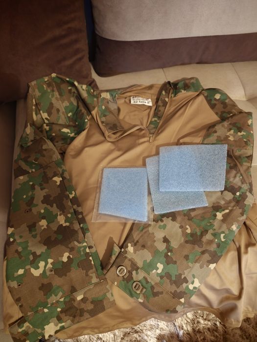 Bluză tactica armată și tricouri mânecă lungă combat cu guler