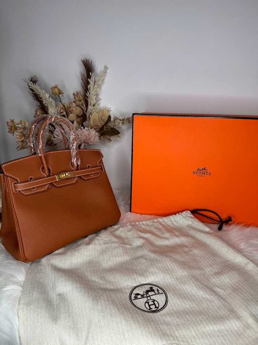 Geanta Hermes Birkin-piele naturala 100% prezentare completa