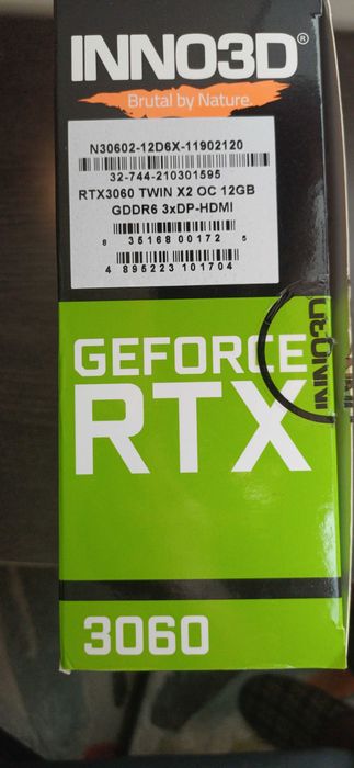 RTX 3060 12GB Inno3D NVIDIA GeForce | RTX3060 | 3060 12 GB Видео карта