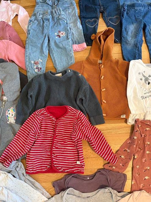 Голям лот дрехи за момиче есен/зима 86/92 - 50+ части 2.80 лв на дреха