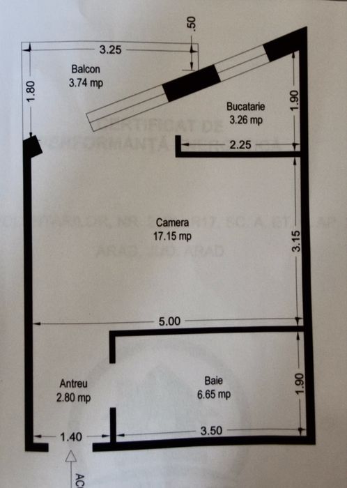 Apartament cu 1 cameră ARED Kaufland