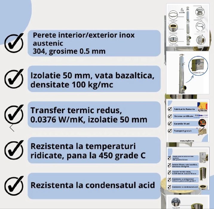 Sisteme cosuri de fum inox