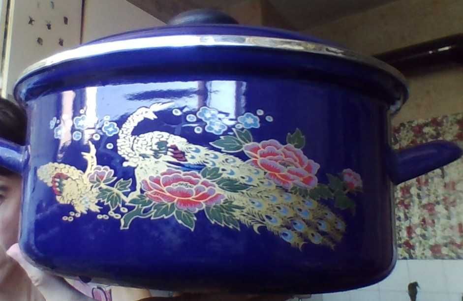 Индукционна емайлирана тенджера с декор, Нова