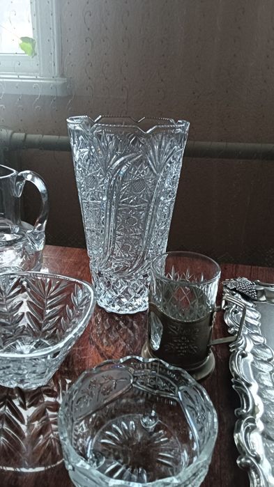 Посуда. Хрустальный кувшин Богемия.