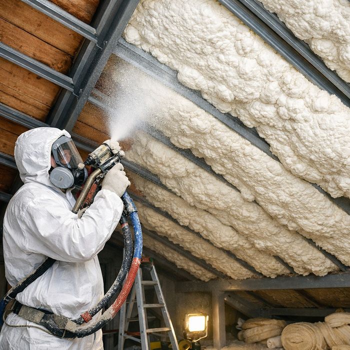 Профессиональное напыление пенополиуретана.
Теплоизоляция и гидроизоля