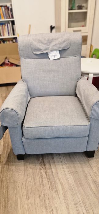 Fotoliu IKEA MUREN extensibil/rabatabil – gri – aproape nou