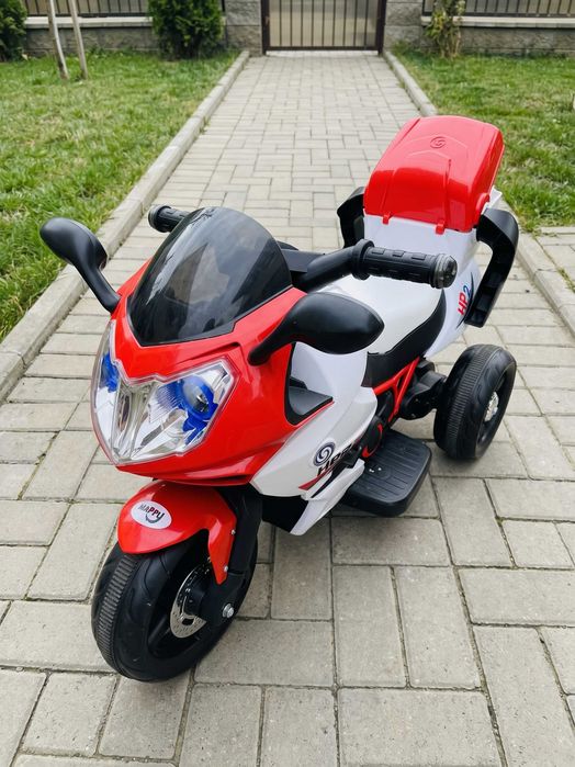 Motocicletă electrică copii triciclu Mappy HP2 – pedală accelerație, faruri LED și sunete