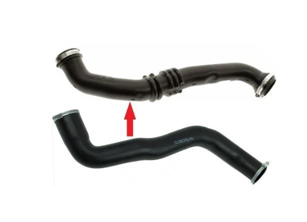 Furtun intercooler Ford Galaxy, 2006-2015; S-Max, 2006-2015 Motor 2.0 Tdci, Cauciuc, 55/55 Mm, Cu Coliere, OE: 1468764; 6g916c646f; 6g916c646fb; 7g916k683aa,