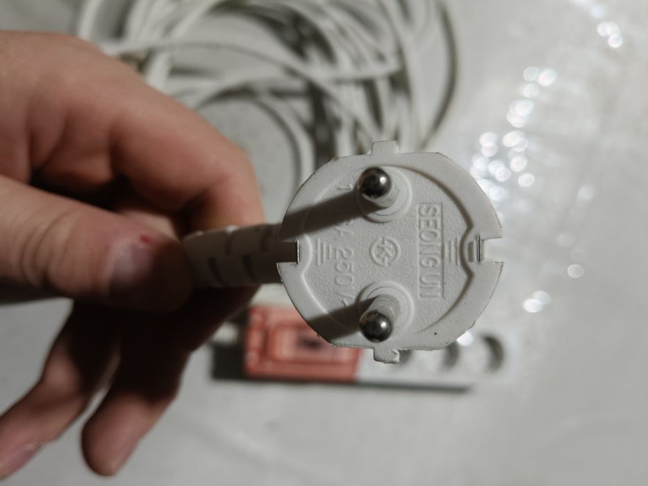 Удлинитель тройник, оргинал Корея кабель с автоматом 10 м силовой проф