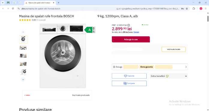 Masina Noua BOSCH 9KG,