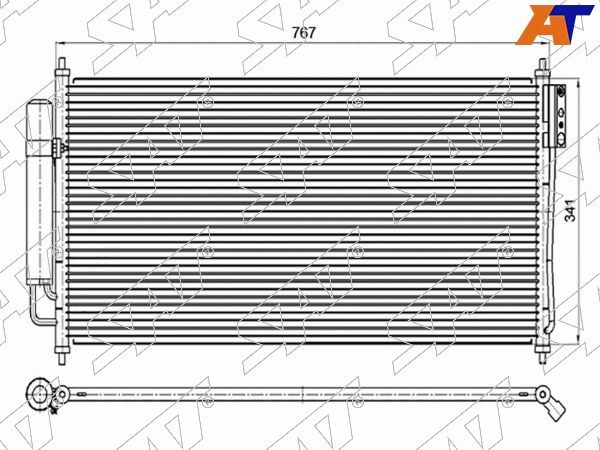 Радиатор кондиционера Nissan Teana