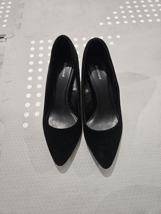 Pantofi catifea negri marime 38