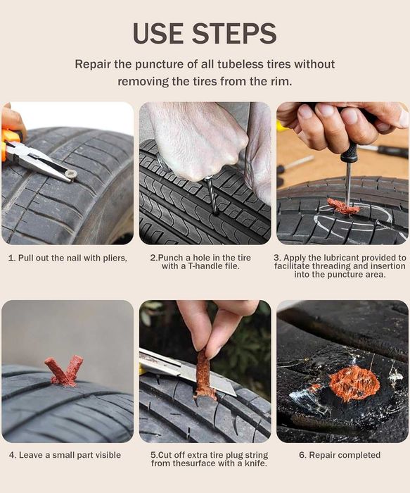 Ремонтен комплект за лепене гуми фитили - NA602