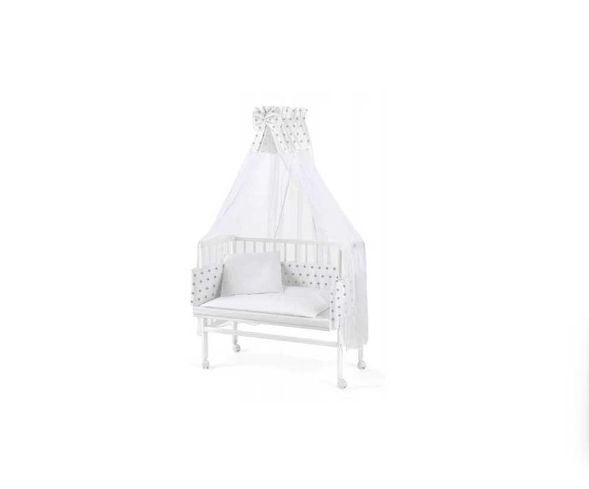 Детско Странично Легло 2в1 тип Next to Me с Матрак Аксесоари C88 Бяла