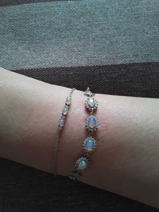 Браслет с опалами натуральными