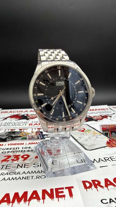 Dracula Amanet: Ceas Oris Artelier Date 40mm, ref 7591, Automatic, Safrir, Swiss Made.