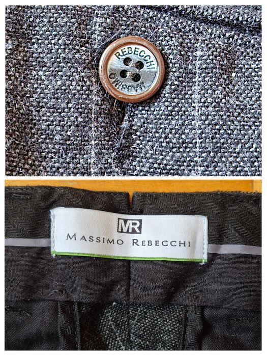 Pantaloni Massimo Rebecchi, Model Abramo, Slim Fit, Lână, Bărbați - 50