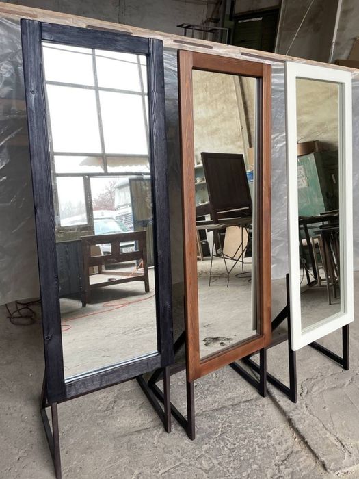 Зеркало Напольное в Раме из Цельного Дерева, разные цвета,.