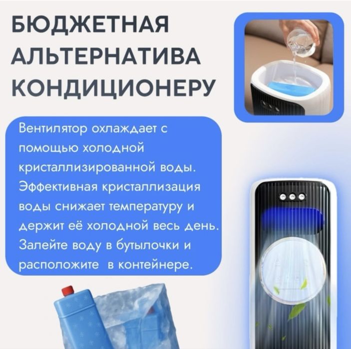 Вентилятор polos q7 белый, черный