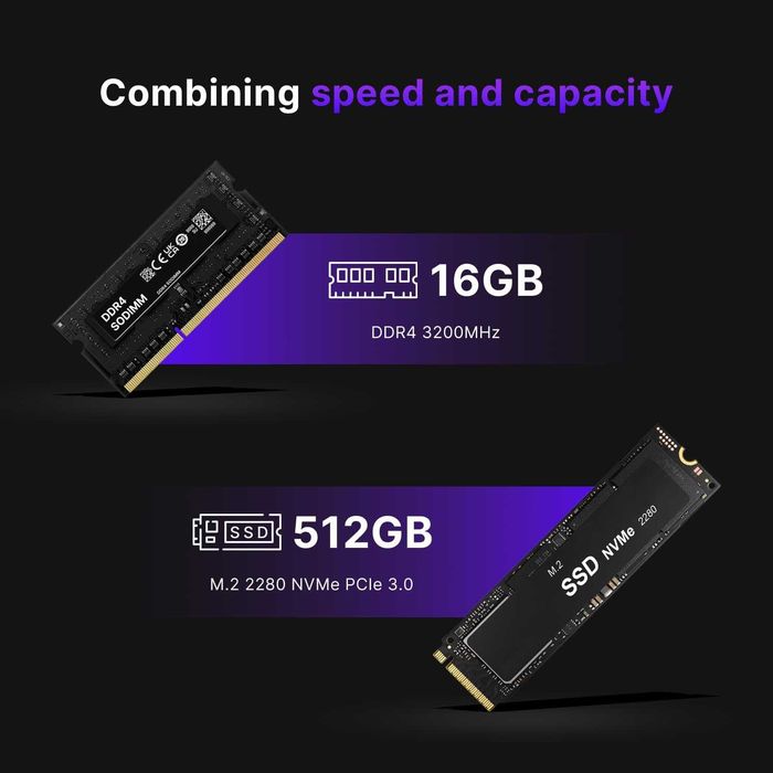 Mini PC Мини Пк BOSGAME Effizen P2 Intel Core i5 12450H 16GB / 500GB