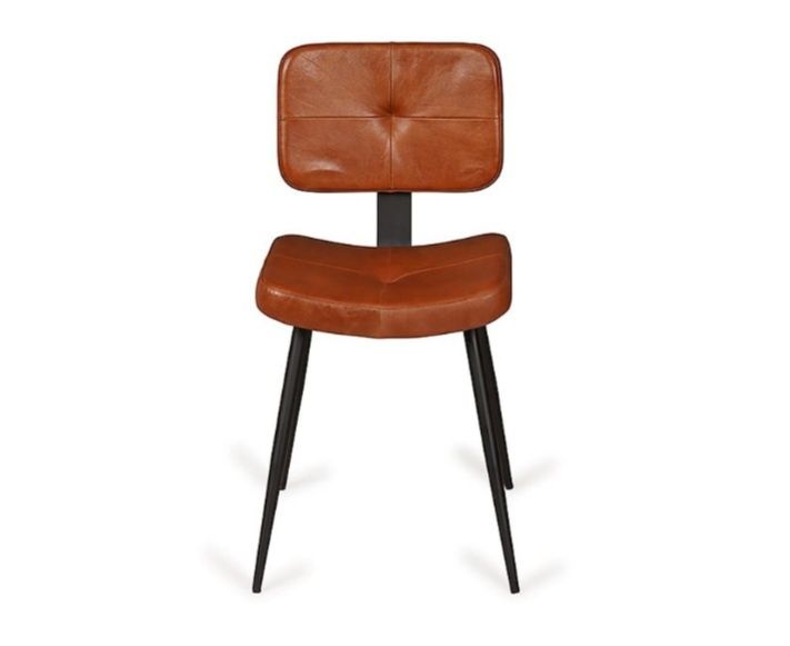 Scaun  în stil loft de la Clayre & Eef Olanda, dining/ birou din piele