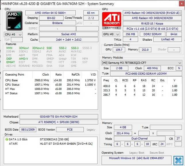Calculator Unitate PC AMD Athlon 2.9 Ghz Windows 10