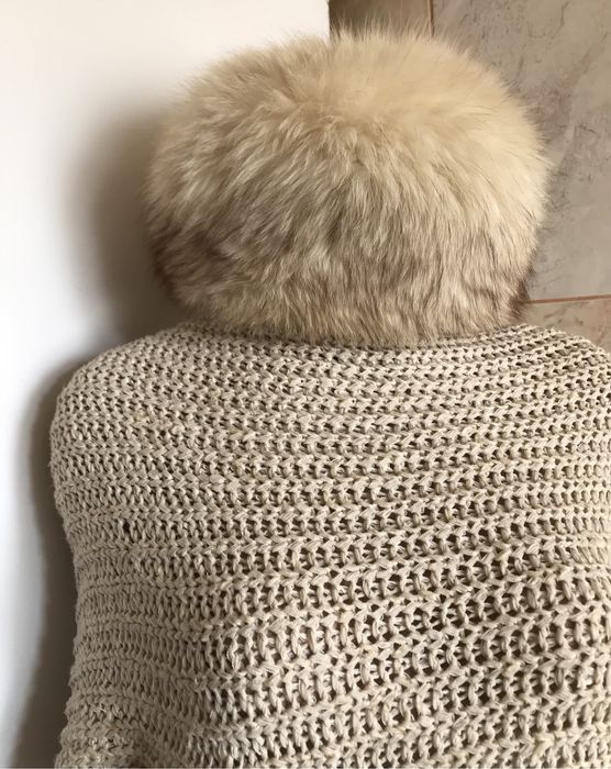 Căciulă din blană naturală de Vulpe Argintie
