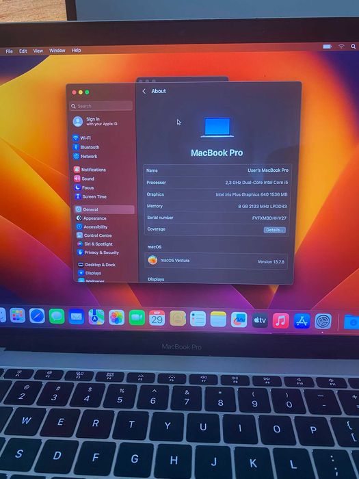 Apple MacBook Pro 13-inch 2017 – Intel Core i5 / 8GB RAM / 128GB SSD – Ecran Retina