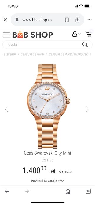 Ceas dama nou, Swarovski