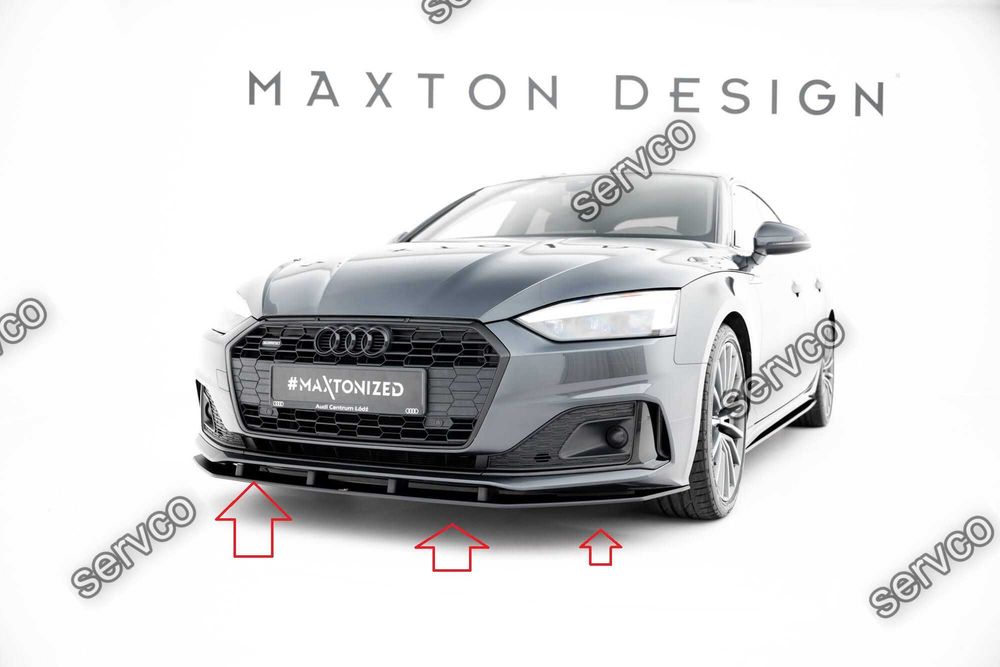 Prelungire splitter bara fata Audi A5 F5 Facelift 2019-2024 v3 - Maxton Design