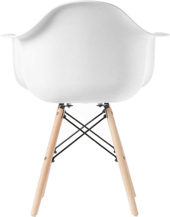 Комплект от 4 трапезни стола, Модерен пластмасов, от средата на века