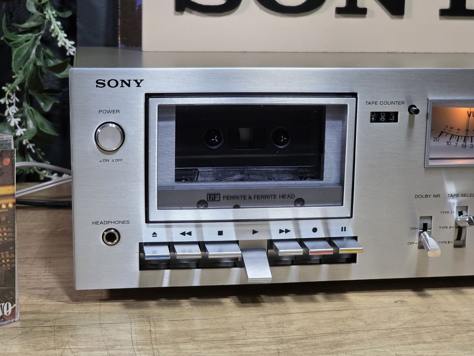 Casetofon deck SONY TC-K15, vumetre pe ace, argintiu, retro hi-fi