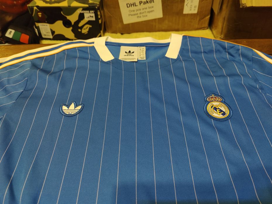 Футболен екип с дълъг ръкав Real Madrid Adidas terrace icons retro