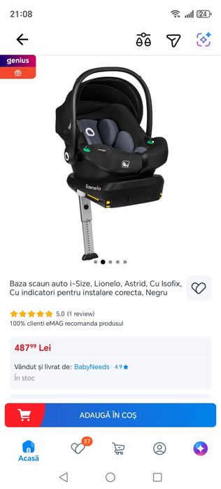 Bază Isofix Lionelo Astrid i-size