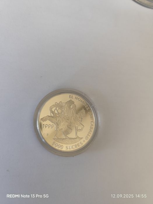 5000 сребърни Сукрета Еквадор 1999 г.