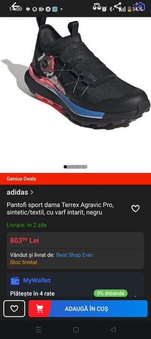 Adidas trail dama Terrex mărimea 40 cu închidere BOA