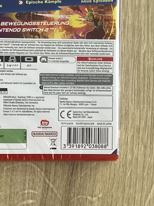 Dragon Ball Sparking Zero  …Nintendo Switch 2( nou, sigilat)