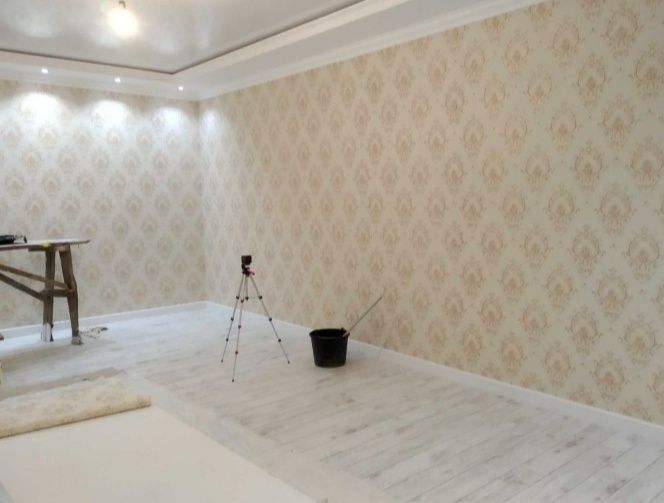 Обои, закатка, левкас