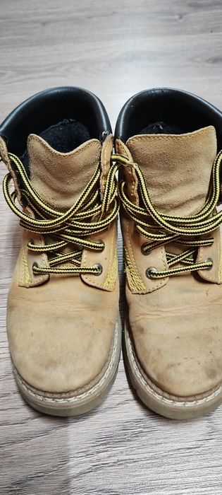 Ghete piele RESISTANT, piele naturală, culoare caramel, mărimea 35