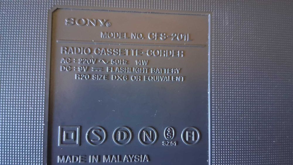 Radiocasetofon stereo Sony